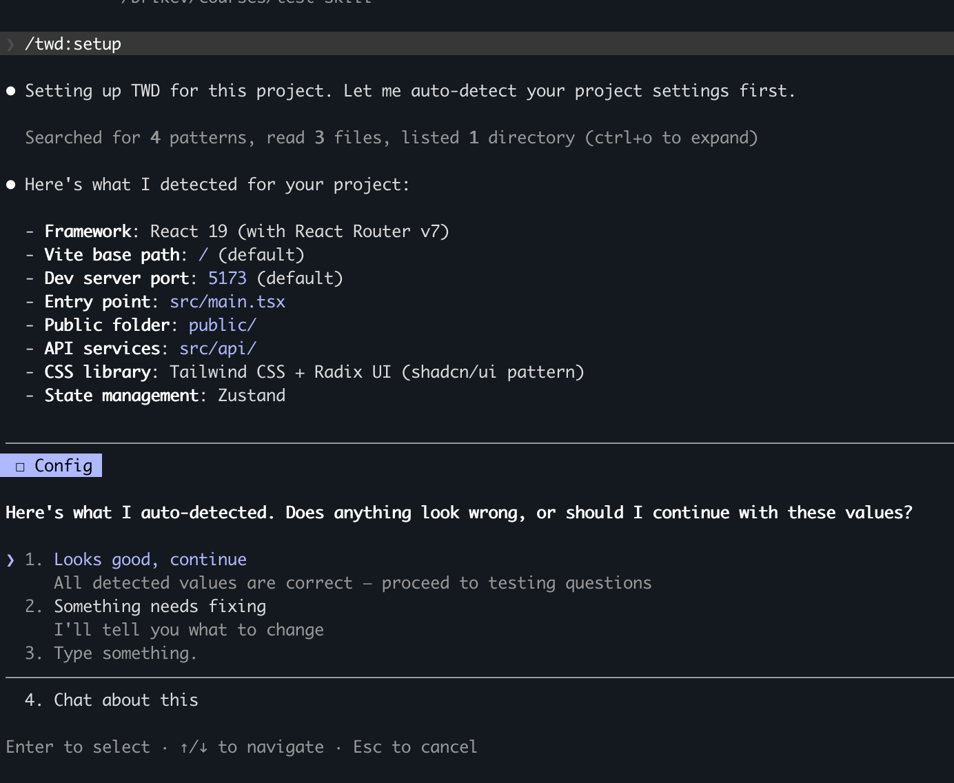 TWD Setup - First questions